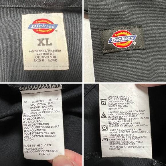 Dickies Seether Skeleton Finger Button Up Short Sleeve Shirt SIZE XL Black - Picture 5 of 10